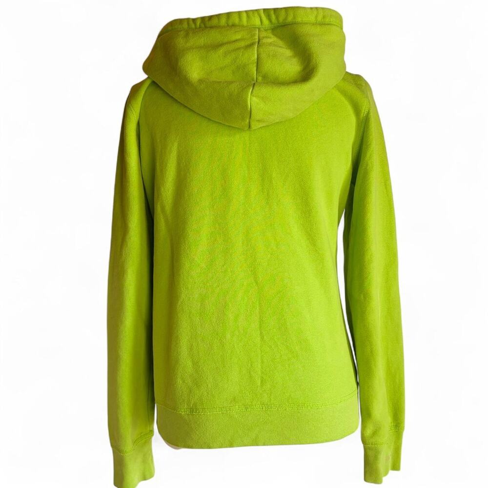 Vintage Y2K Aeropostale Lime Green Zip Up Jacket Hoodie Embroidered Patch Logo - Picture 2 of 7
